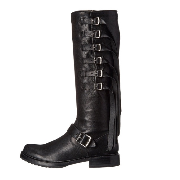 NEW Frye boots Black Veronica Strap Tall Size 6 - Picture 6 of 8